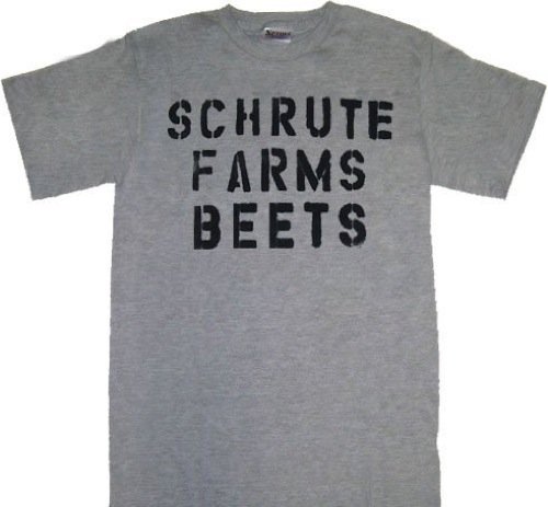 Men's The Office Tv Series Schrute Farms Graphic T-Shirt, Oxford, X-Large