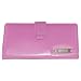 Kenneth Cole Reaction Classic Glazed Checkbook Cover Wallet Pink