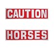 Reflective Sticker CAUTION HORSES