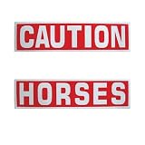 Reflective CAUTION HORSES Sticker