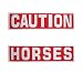 Reflective Sticker CAUTION HORSES