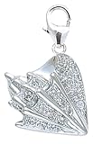 14k Gold Diamond Conch Shell Charm (1/10 cttw)