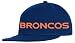 NFL Men's Denver Broncos End Zone Flat Visor Flex Hat - Tw78Z (Navy, Large/X-Large)