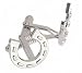 Rhodium plated horse shoe cufflinks with presentation box
