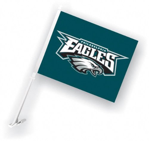 Philadelphia Eagles 11x18 Double Sided Car Flag - Set of 2