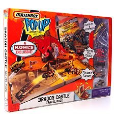 Childrens Toyshop  Toys : Matchbox Pop Up Adventure Set Dragon Castle Travel Pack