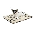 Slumber Pet Pawprint Dog Crate Mat, Medium/Large, Ivory