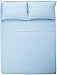 Amazon Basics Cotton Jersey 4-Piece Bed Sheet Set, Full, Sky Blue, Solid