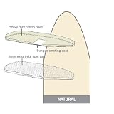 One Piece Ironing Board Cover & Pad Lighter Usage (49x18) in Natural by Polder Home Tools