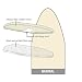 One Piece Ironing Board Cover & Pad Lighter Usage (49x18) in Natural by Polder Home Tools