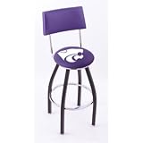 Kansas State Wildcats 30 Single-ring Swivel Bar Stool with seat back