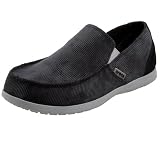 crocs Men's Santa Cruz Corduroy Loafer,Light Grey/Black,11 M