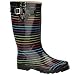 Chooka Women's Hyper Stripe Rainboot