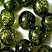 50 pieces 10mm Crackle Glass Beads - DARK OLIVE GREEN - A2005