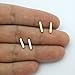 14k Yellow Gold Thick Bar Stud Earrings
