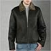 BGSD Men's Classic Zip Front Sheepskin Shearling Bomber Jacket