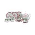 Schylling Toys Rose Tin Tea Set in Tin Basket