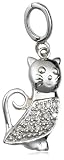 Sterling Silver Diamond Cat Charm