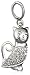 Jewelry : Sterling Silver Diamond Cat Charm