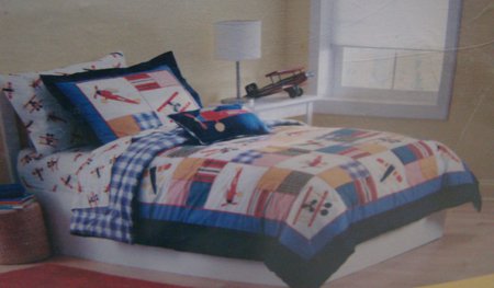 Cannon Kids Twin Comforter Set Airplane
