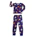 Sara's Prints - Boys Long Sleeve Pajamas, Royal, Orange