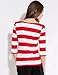 Camii Mia 3/4 Sleeve Shirts for Women, Striped Tee Shirts Cotton Stretchy Lightweight Slim Fit