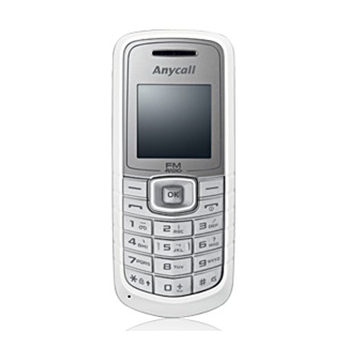 Samsung E1086WHT Unlocked Dual-Band Phone with FM Radio, MP3 Ringtones, Organizer, SMS and Mobile Tracker--International Version with Warranty (White)