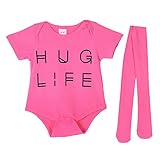 Ochine 新生児　幼児　ロンパース　女の子　短袖　コットンブレンド　ヒョウ柄　ピンク　ヘアバンド付き　かわいい子供服　0-18月設定 カバーオール 4サイズ選べる (XS, ピンク)