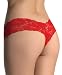 Low Rise Lace Tanga Shorts (Black-Small/Medium)