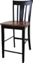 International Concepts S57-102 24-Inch San Remo Counter Height Stool, Black/Cherry