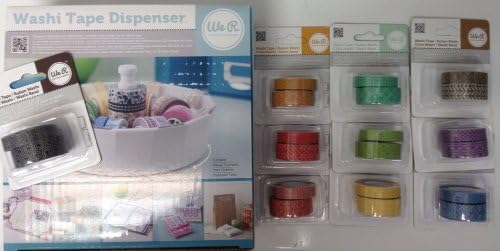 We R Memory Keepers Washi Tape Bundle: 1 Dispenser + 10 Washi Tapes