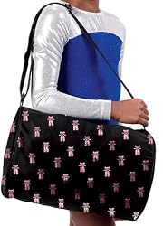 Girls Ballet NICE sized Duffle Bag - 4562 - Embroidered Ballet Shoes on the duffle bag - Great for a dance bag, nice sized!