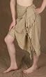 Embroidered Rayon Sarong - Tan, Heavyweight - 44" X 66"