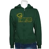 Green Bay Packers Ladies Green Reading the Defense Full Zip Hoody Sweatshirt
