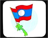 Mouse Pad with country, international, Laos