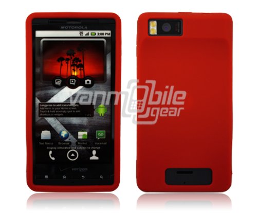 Red Soft Silicone Skin Cover Case for Motorola Droid X (Verizon Wireless)