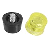 uxcell ハンマーゴムヘッズ ゴム材質 プラスチック 金属材質 照明 イエロー ブラック 2個入り