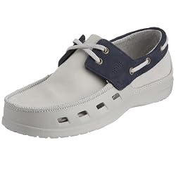 crocs Men's Cove Slip-On Deck Shoe, Lacing On Top, Side Vents Croslite