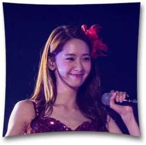 Fashion Cushion Covers For Sofa Yuna Snsd Face Music Kpop Girl Art Cotton Linen Pillow Case 18 X 18 Inches Pillow Cover