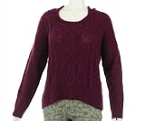 DKNY Jeans Hooded Cable Knit Sweater
