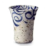 水面唐草（青）フリーカップ【信楽焼　フリーカップ】