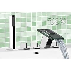 5 Loch Armatur Wannenarmatur Wannenrand Klar Glas