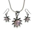 Pendant & Earrings Sterling Silver Rosequartz Jewelry (gpers026)