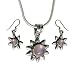 Pendant & Earrings Sterling Silver Rosequartz Jewelry (gpers026)