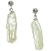 HinsonGayle "Stonehenge" White Biwa Pearl Drop Earrings (Sterling Silver)
