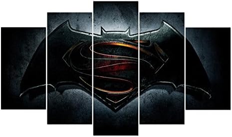 LMPTART(TM 60x36 inches Print Batman V Superman Dawn of Justice Film Movie Poster Picture Kids Children Wall Decor Art Picture Print Painting on Canvas Art Print Framed Painting Ready to Hang Wall