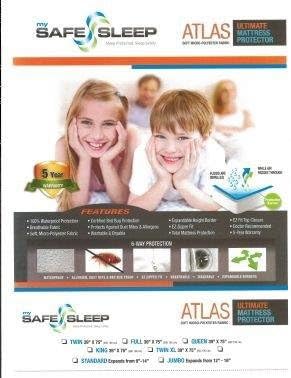 Spring Coil Box Spring Protector Cover, Water Proof,Fits Mattress Size 6-9, Full, White