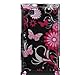 Premium Hard Design Crystal Snap-on Case for Motorola DEVOUR A555 Android Phone (Verizon Wireless), Cool Pink Butterfly Print Seamless Back Case Only