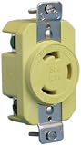Marinco 305CRR Marine Electrical Receptacle (30-Amp, 125-Volt, Female, Yellow)