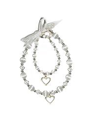 Sterling Silver Bracelet Set for Mother and Daughter